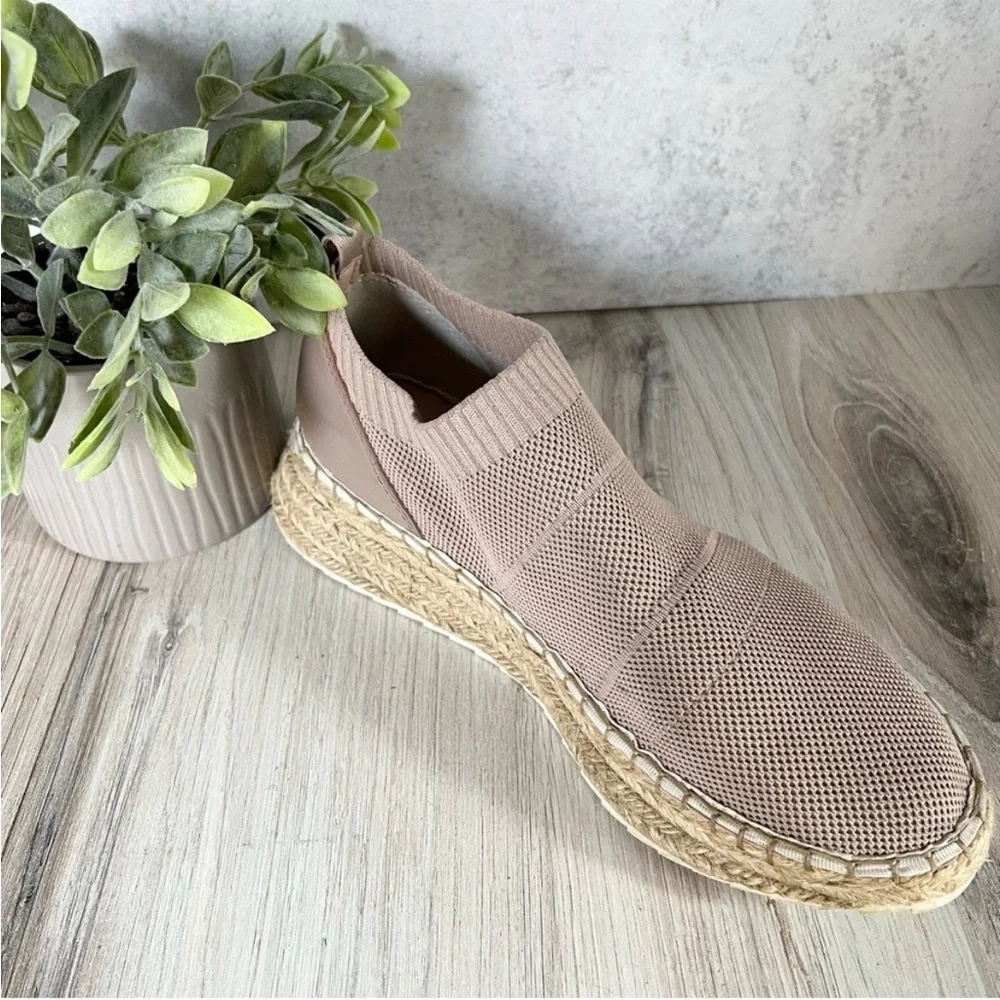 8.5🌿 Marc Fisher Jilly Espadrille Platform Blush Pink Sneaker Mesh Shoes